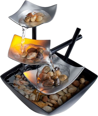 Skanto | Glow LED Leaf Fountain – Modern Indoor Water Feature