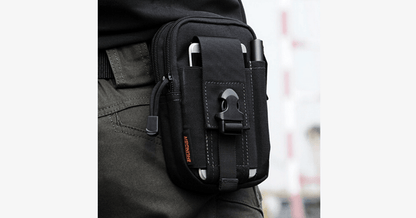 BowLift | Military Waist Bag - Made of Nylon - Waterproof Design - Zipper Closure - Attach with Belt - Travel Gear - Outdoor - Available in 3 Colors