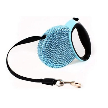 Luxurious, retractable leash with rhinestones for small dogs and cats