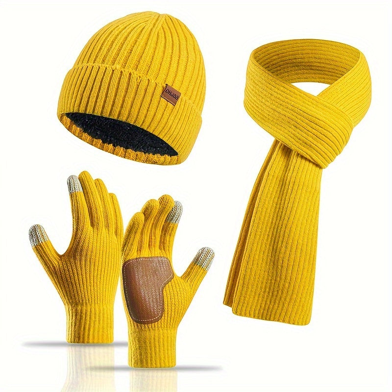 Skanto | Winter Comfort Set – Knit Hat, Scarf, and Gloves for Unisex