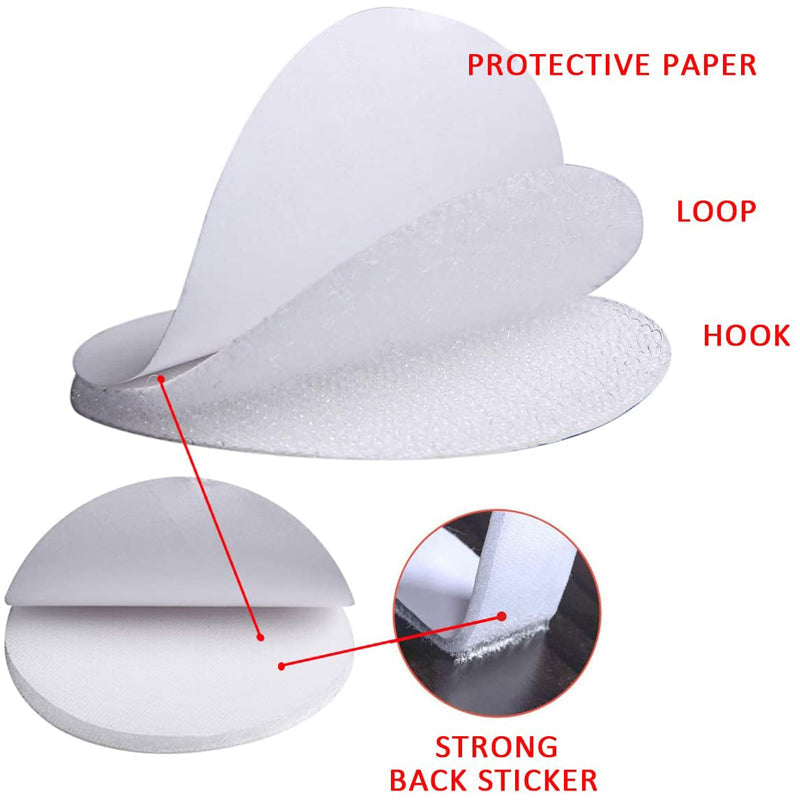 Double-sided Hook Loop Dots Non-slip Fixing Sticker (5 Pairs / Set) | Bowlift