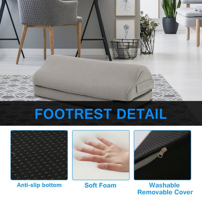 Skanto | Ergonomic Footrest with Memory Foam – Adjustable & Non-Slip