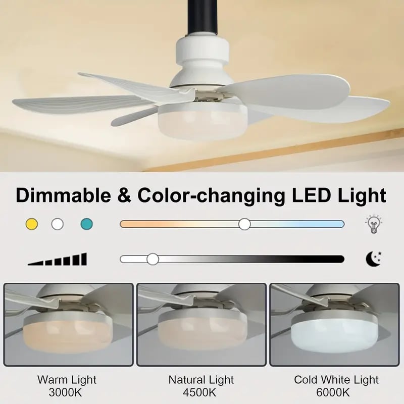 Skanto | 2-in-1 PORTABLE CEILING FAN & LIGHT with Remote Control