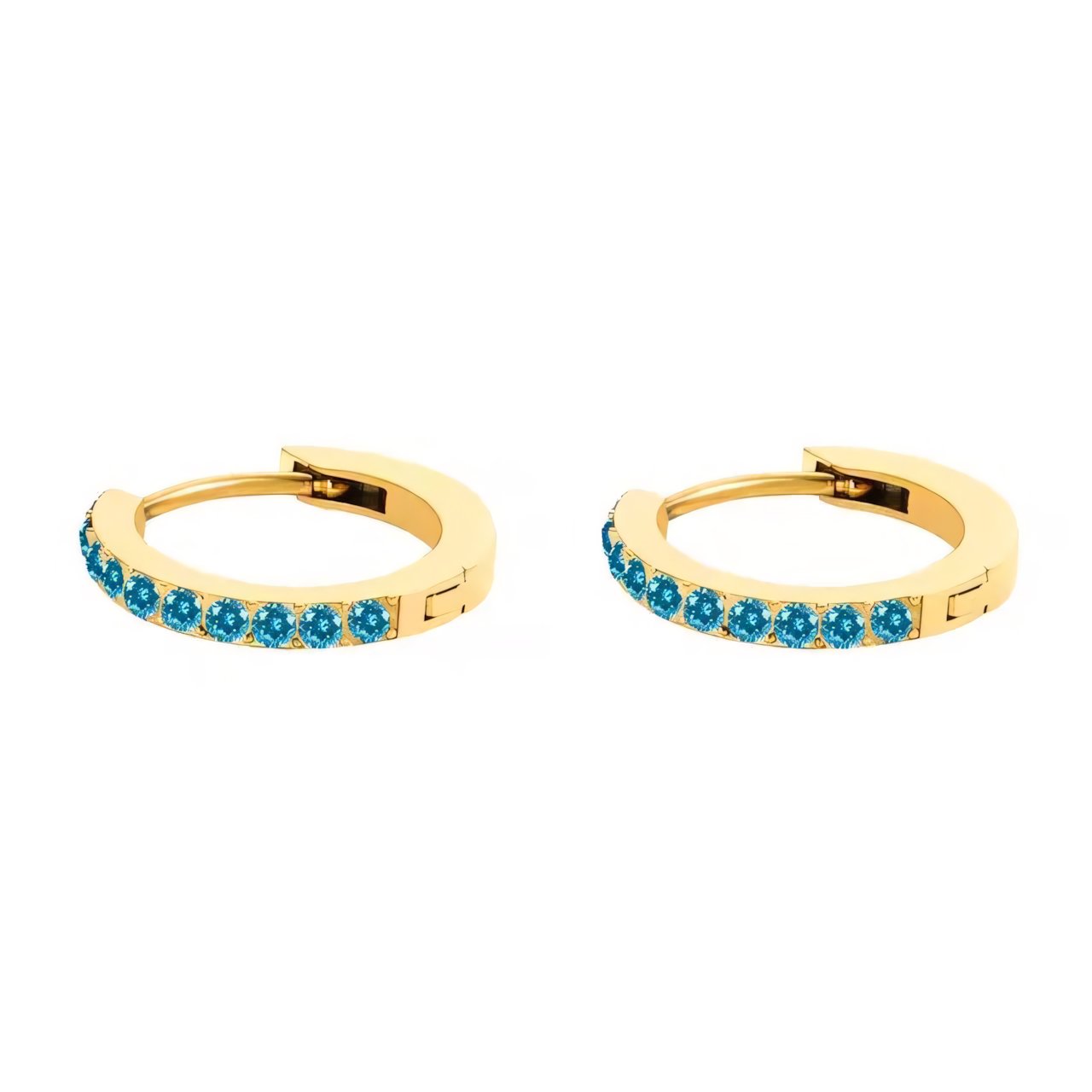 Skanto | Dainty Birthstone Hoop Huggie Earrings