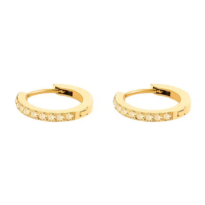 Skanto | Dainty Birthstone Hoop Huggie Earrings