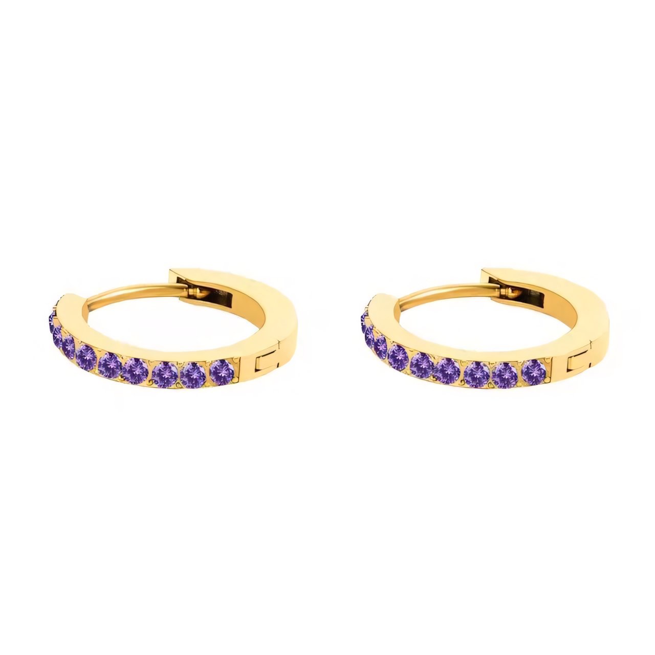 BowLift | Dainty Birthstone Hoop Huggie Earrings