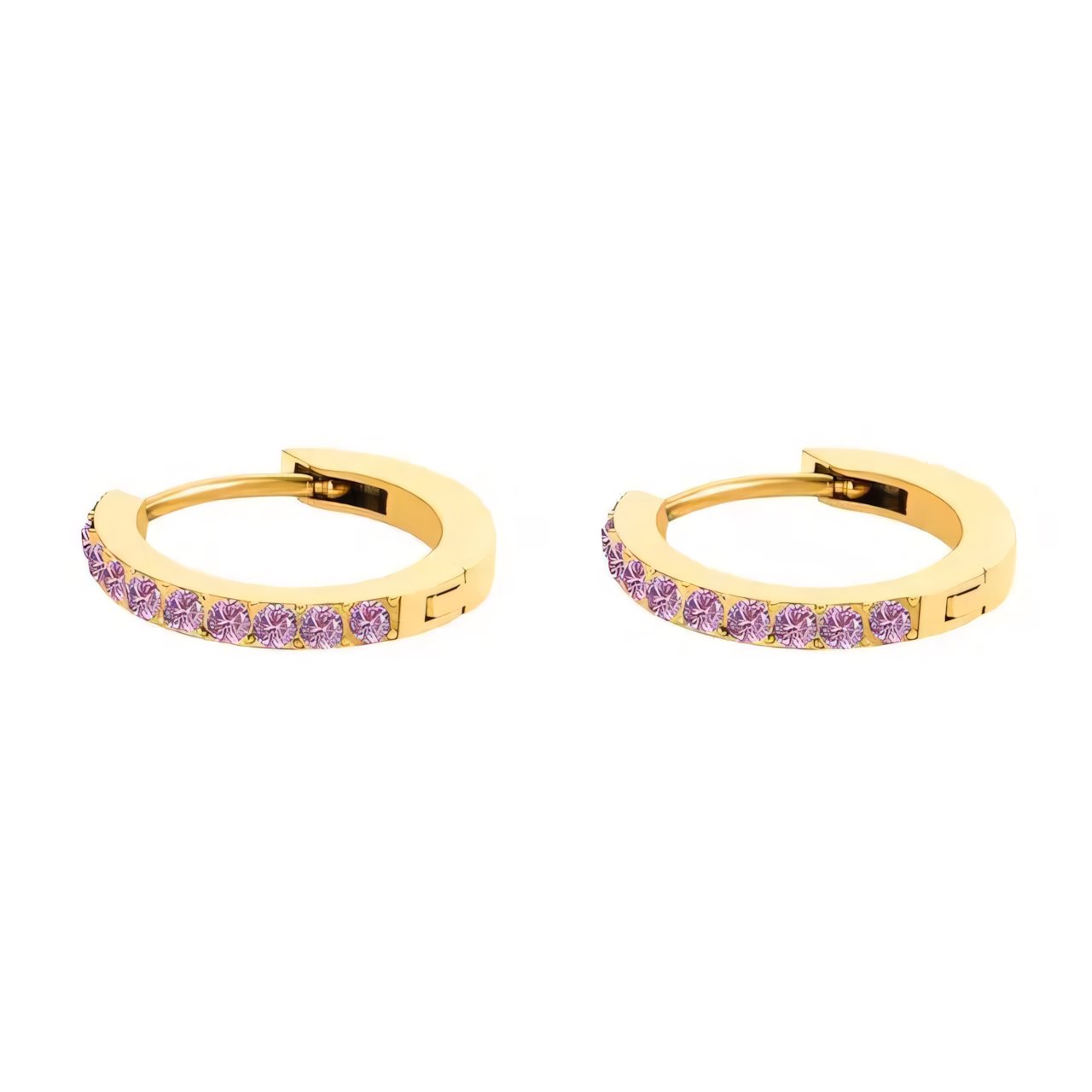 BowLift | Dainty Birthstone Hoop Huggie Earrings