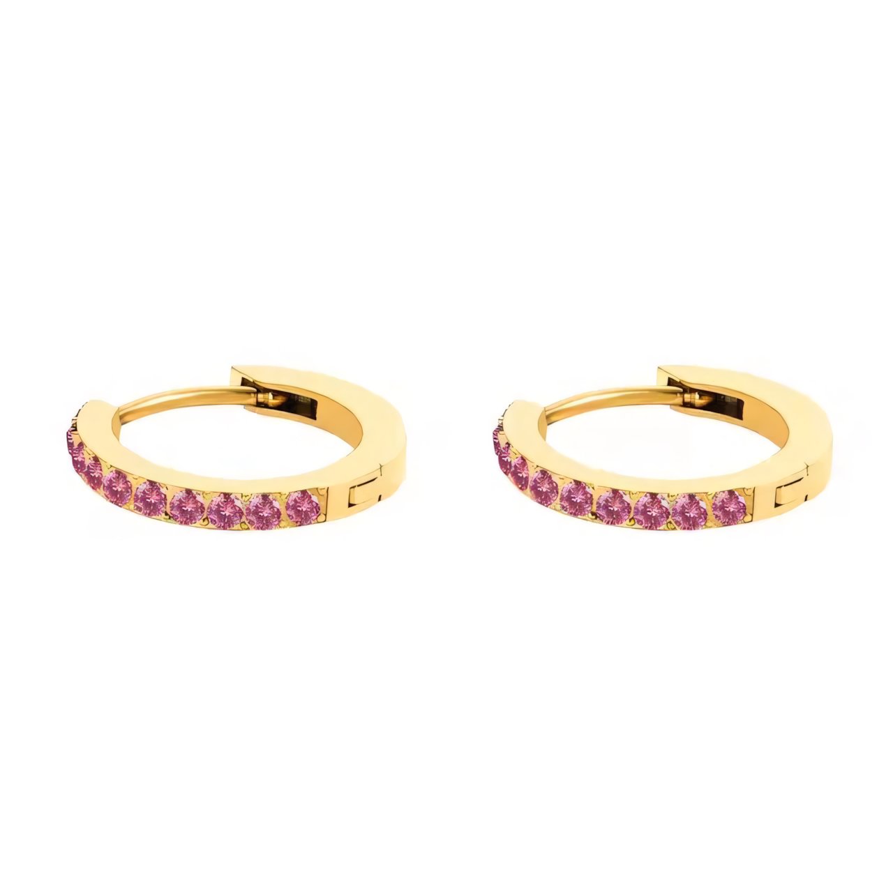 Skanto | Dainty Birthstone Hoop Huggie Earrings