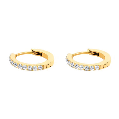 Skanto | Dainty Birthstone Hoop Huggie Earrings