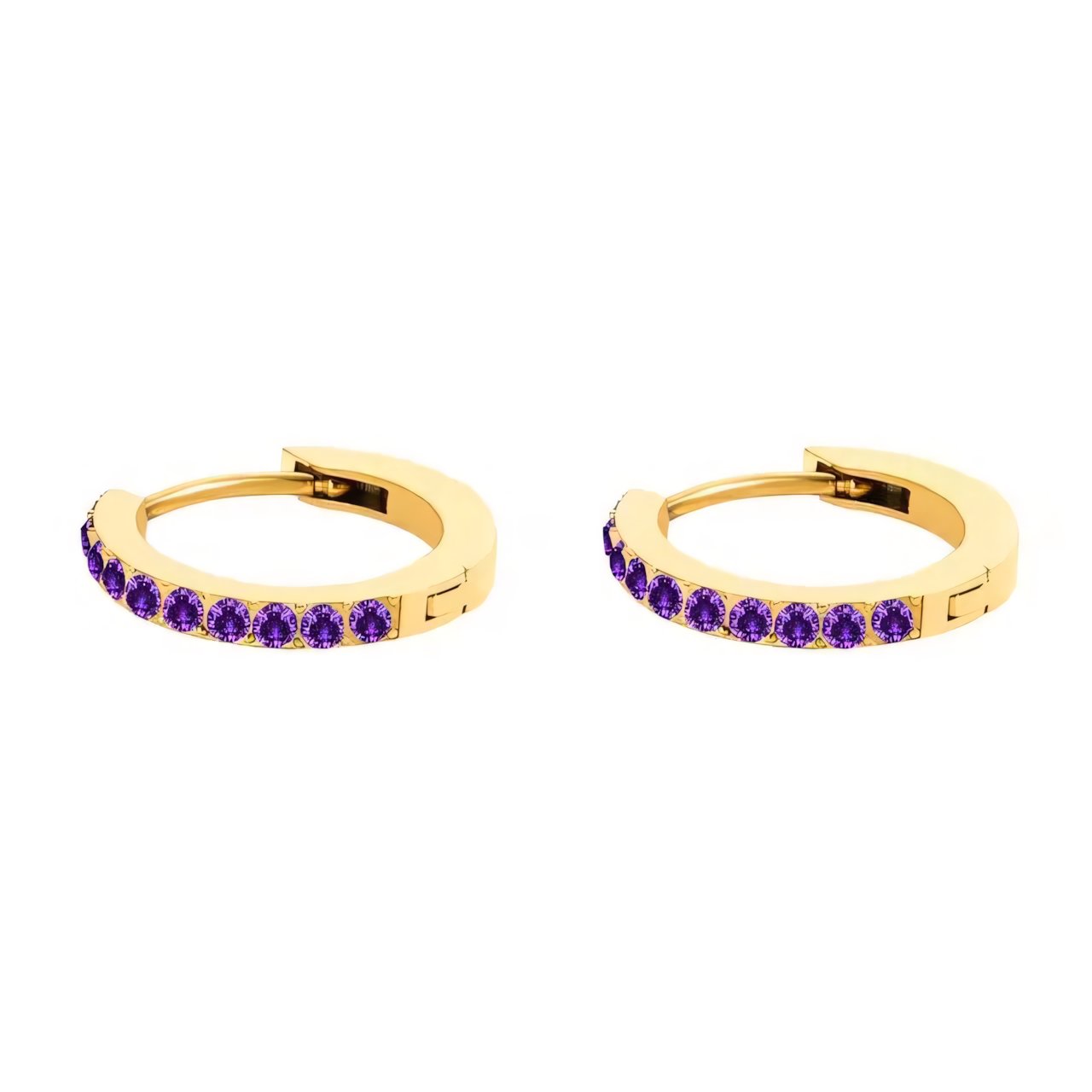 BowLift | Dainty Birthstone Hoop Huggie Earrings