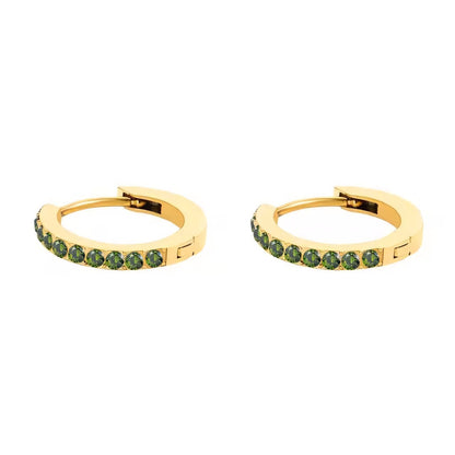 BowLift | Dainty Birthstone Hoop Huggie Earrings