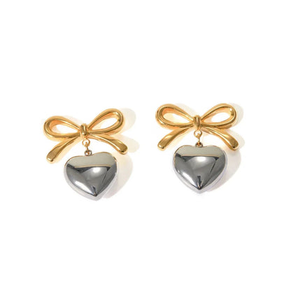 BowLift | Dainty Bow Heart Earrings