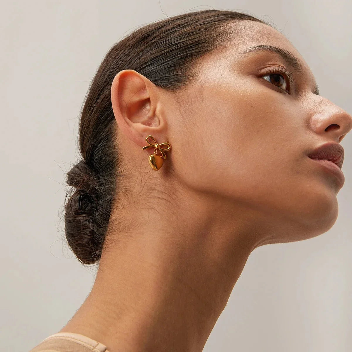 BowLift | Dainty Bow Heart Earrings