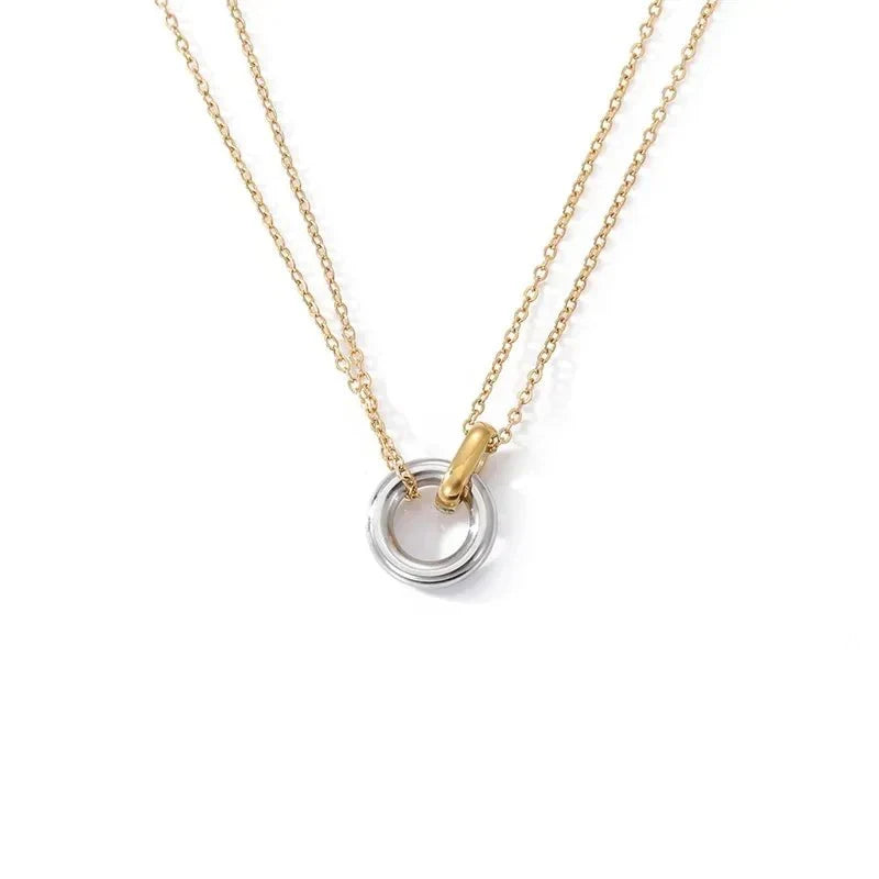 BowLift | Dainty Circular Layered Love Necklace