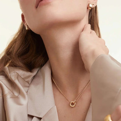 BowLift | Dainty Circular Layered Love Necklace