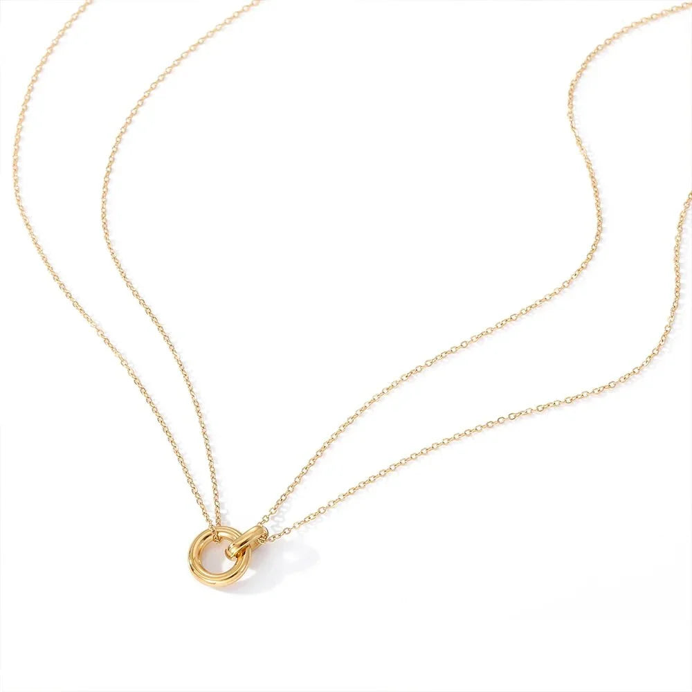 BowLift | Dainty Circular Layered Love Necklace