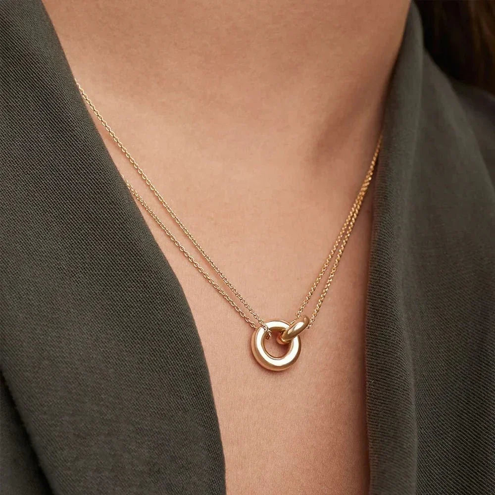 BowLift | Dainty Circular Layered Love Necklace