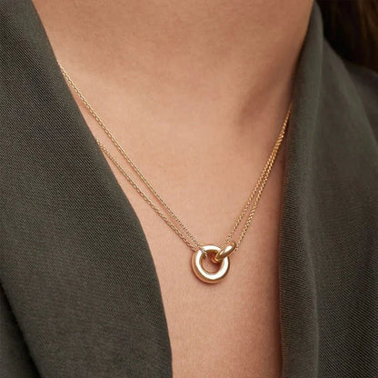 BowLift | Dainty Circular Layered Love Necklace