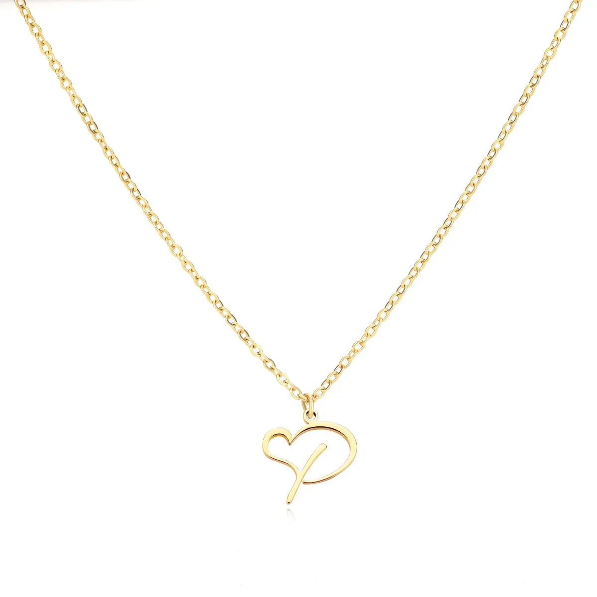 Skanto | Dainty Heart Letter Initial Necklace