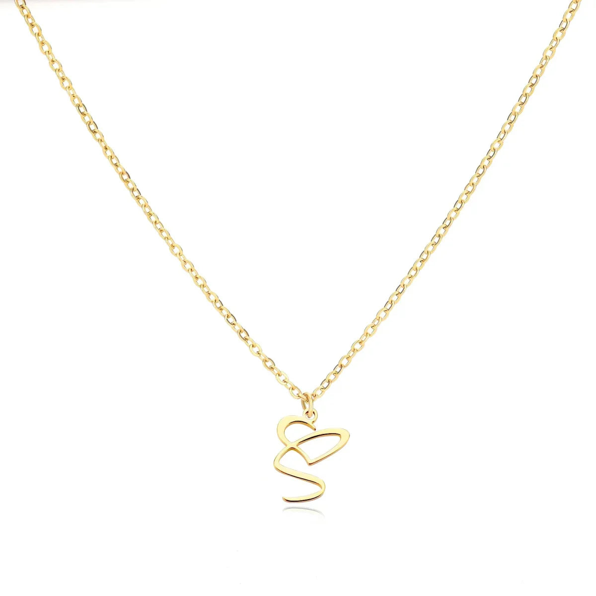 Skanto | Dainty Heart Letter Initial Necklace