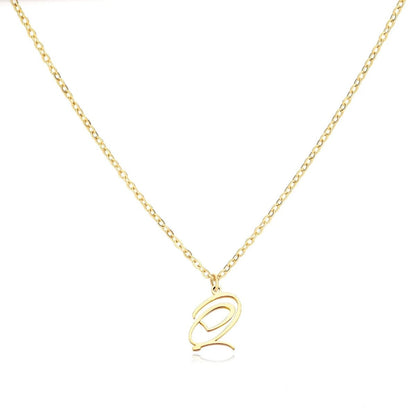 Skanto | Dainty Heart Letter Initial Necklace