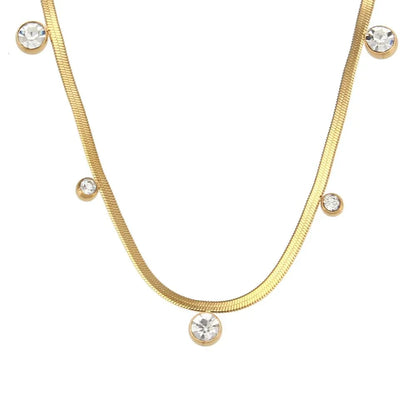 BowLift | Dainty Diamond Herringbone Choker Necklace