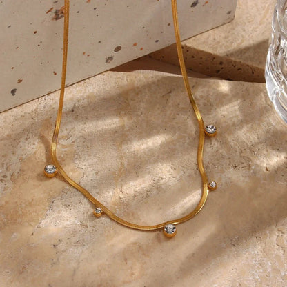 BowLift | Dainty Diamond Herringbone Choker Necklace