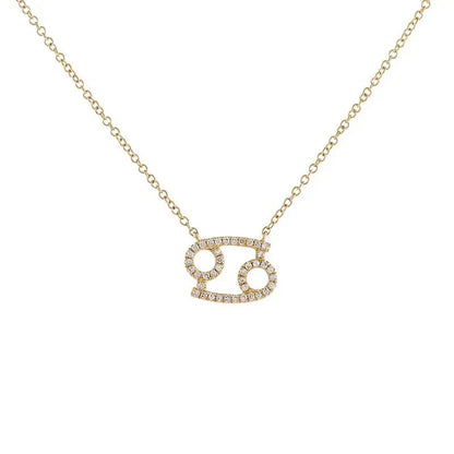 Skanto | Dainty Diamond Zodiac Sign Necklace