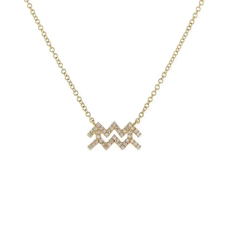 Skanto | Dainty Diamond Zodiac Sign Necklace