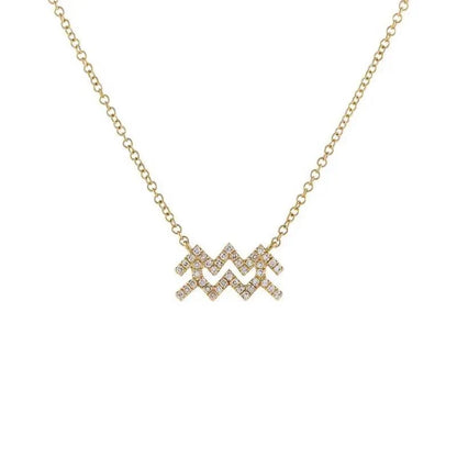 Skanto | Dainty Diamond Zodiac Sign Necklace