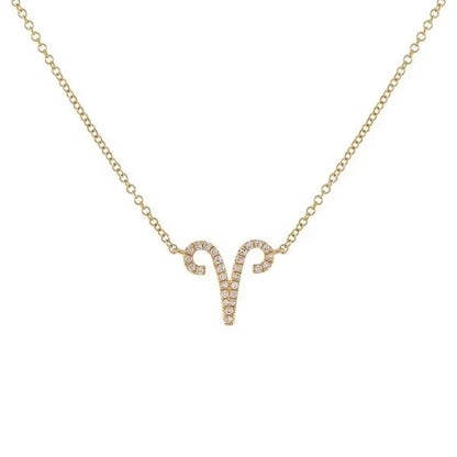 Skanto | Dainty Diamond Zodiac Sign Necklace