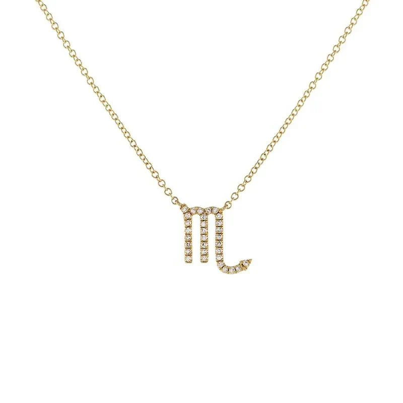 Skanto | Dainty Diamond Zodiac Sign Necklace