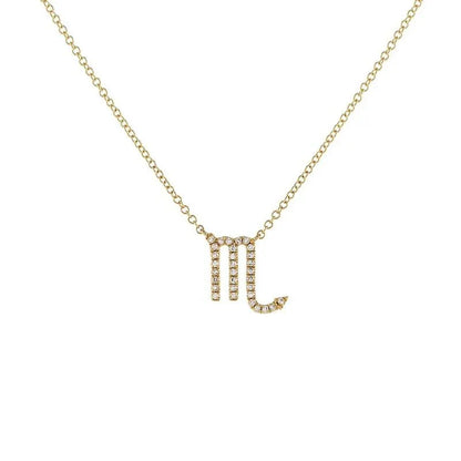 Skanto | Dainty Diamond Zodiac Sign Necklace