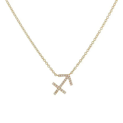 Skanto | Dainty Diamond Zodiac Sign Necklace