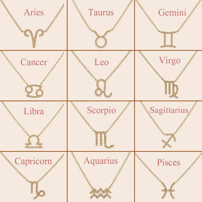 Skanto | Dainty Diamond Zodiac Sign Necklace