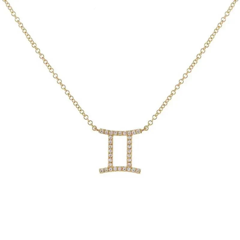 Skanto | Dainty Diamond Zodiac Sign Necklace