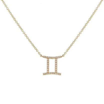 Skanto | Dainty Diamond Zodiac Sign Necklace