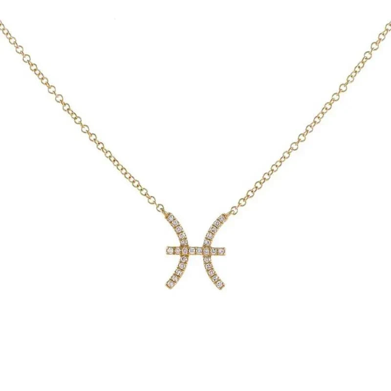 Skanto | Dainty Diamond Zodiac Sign Necklace