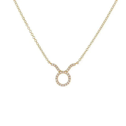 Skanto | Dainty Diamond Zodiac Sign Necklace