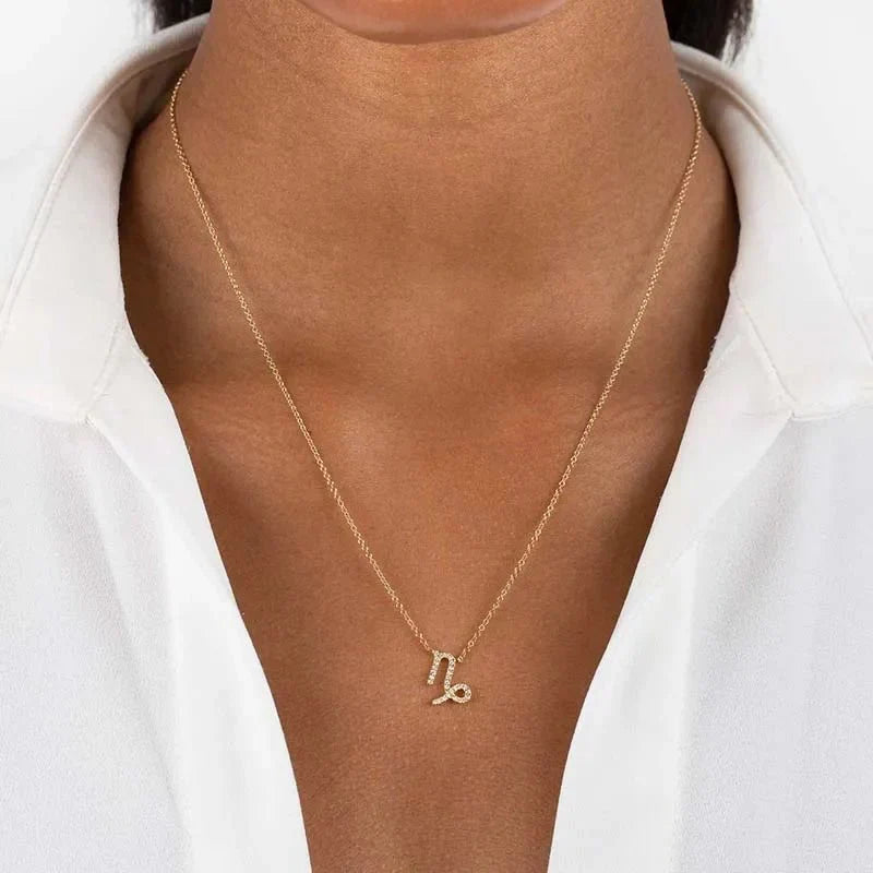 Skanto | Dainty Diamond Zodiac Sign Necklace