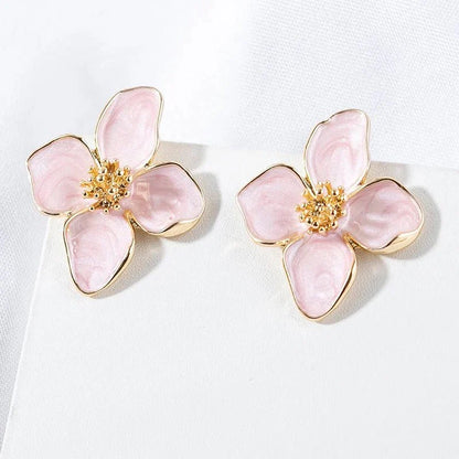Brehn | Delicate floral hibiscus earrings