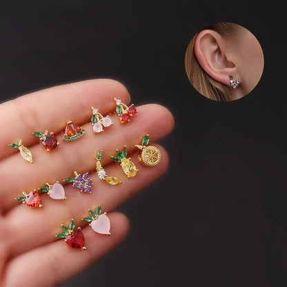 BowLift | Dainty Fruit Hoop & Stud Earrings