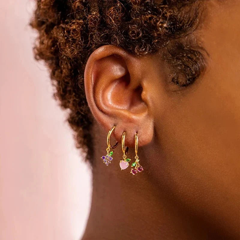 BowLift | Dainty Fruit Hoop & Stud Earrings