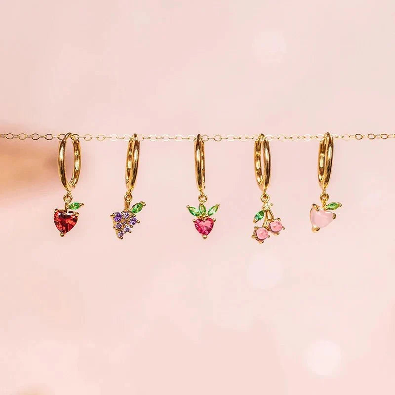 BowLift | Dainty Fruit Hoop & Stud Earrings
