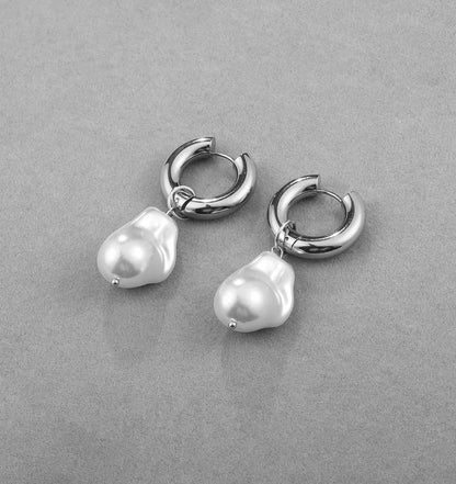 BowLift | Dainty Pearl Huggie Earrings