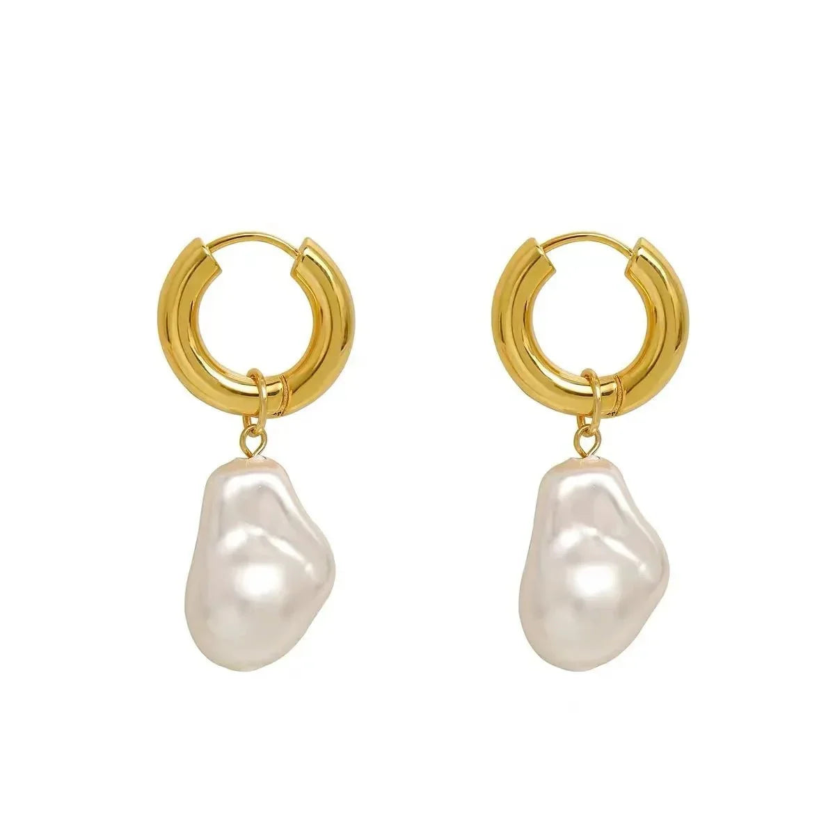 BowLift | Dainty Pearl Huggie Earrings