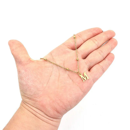 BowLift | Dainty Satellite Chain Letter Initial Necklace