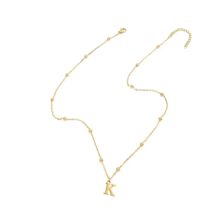 BowLift | Dainty Satellite Chain Letter Initial Necklace