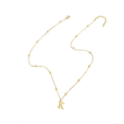 Skanto | Dainty Satellite Chain Letter Initial Necklace