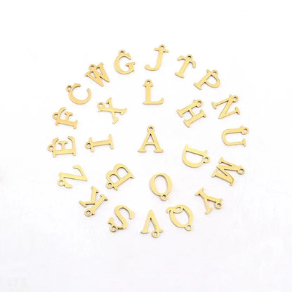 Skanto | Dainty Satellite Chain Letter Initial Necklace